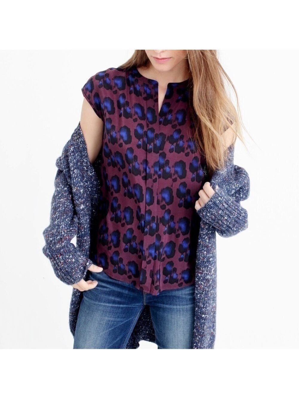 J. Crew Leopard Print Sleeveless Top